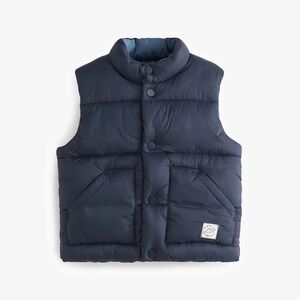 NEXT Navy Puffer Vest with Pockets 9-12 months